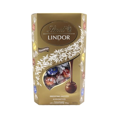 リンツ LINDT リンドール LINDOR アソート ゴールド 4種 個包装 600グラム (x 1)
